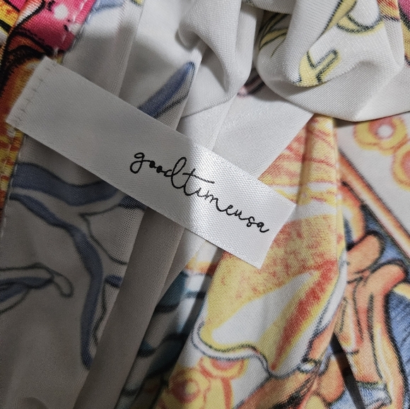 Goodtime USA Starfish Extravaganza Colorful Top, Side Knot, Size 2X - Picture 5 of 6